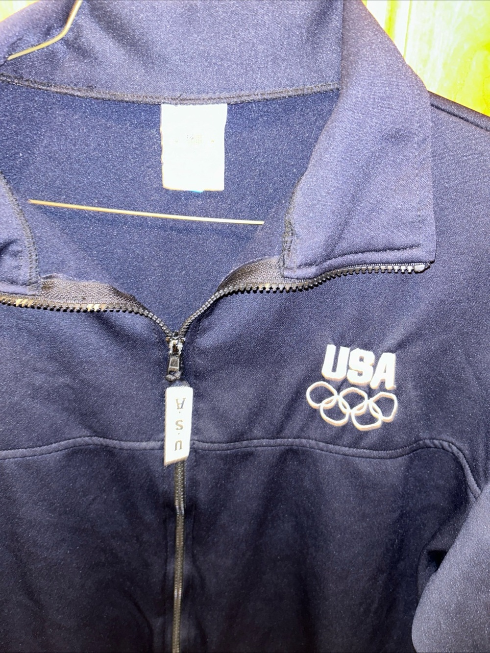 Vintage USA Olympic Committee Full-Zip Jacket with Embroidered Logo